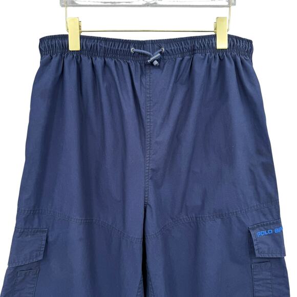 Polo Sport Ralph Lauren Soft Shell Oversized Navy Casual Workout Pants - Picture 3 of 9